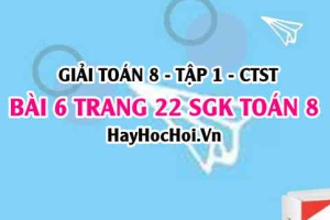Giải bài 6 trang 22 Toán 8 Tập 1 SGK Chân trời sáng tạo